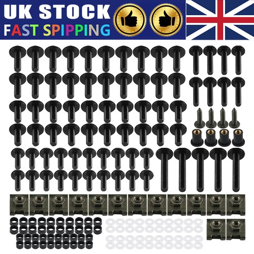 177pcs black fairing bolts - black,
